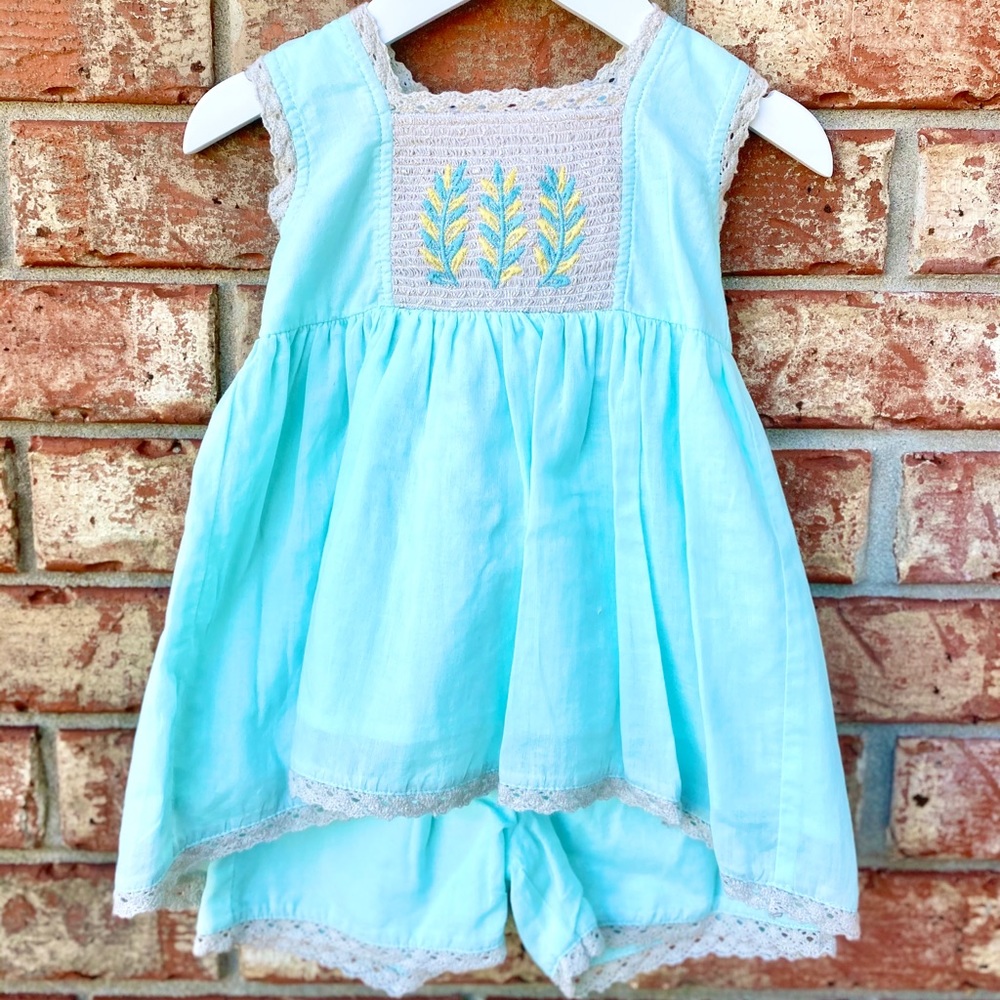 LITTLE PRIM LILY TREE SAMANTHA SET - SKY BLUE 12M